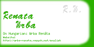 renata wrba business card